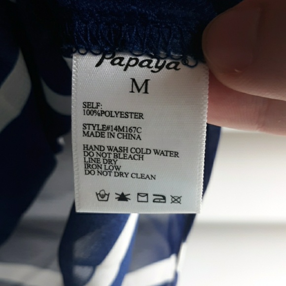 Papaya sheer blouse with button-up front - Picture 3 of 7